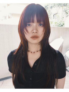 ボコカ(bococa) 【macana指名】レイヤーロングウルフ暖色オレンジレッド登戸