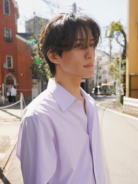 キュー(Cue_) センターパートニュアンスパーマ毛流れパーマカルマパーマ