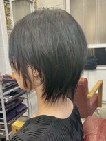 ボタンヘアー 日吉(BoTaN HAIR)&nbsp;セミウルフ/ウルフショート/襟足長め/アッシュブラック/日吉