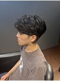 ビジネスツーブロックショート 刈り上げセンターパート