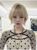 くびレイヤーボブルフネビージュ小顔ワンレンこなれミディ