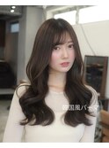 韓国風パーマ/コテ巻き風パーマ/韓国ヘア/レイヤーカット/パーマ