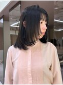 ダークグレージュ/暗髪/透明感カラー/レイヤーカット/恵比寿駅