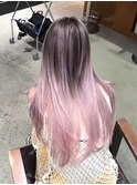 バレイヤージュ/ピンクカラー/シャドールーツ/渋谷/原宿