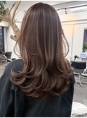 ハイライトバレイヤージュダブルカラーケアブリーチ20代30代