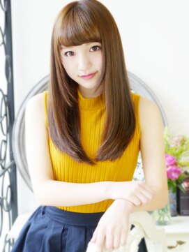 ヘア ジュレ ドゥ(hair jurer deux) 【ヘアジュレドゥ 松田】 サラツヤ可愛い美髪ストレートセミディ