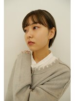 レイジーアワーズ(Lazy Hours) 【森 真弘】コンパクトなショートボブ×カーキベージュ/20代30代