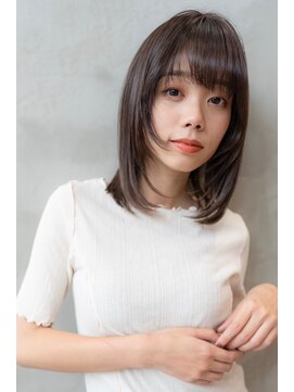 オースティン 調布アミックス(AUSTIN) 大人かわいい前髪セシルカットココアブラウンフリンジウェーブ