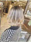 バレイヤージュ×エアータッチ×コントラストハイライト