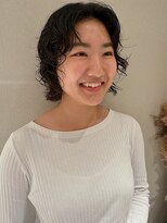 ノラギンザユー(NORA GINZA/U)&nbsp;パーマウルフボブパーマウルフパーマボブウルフパーマ顔回り