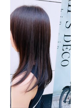 ヒップスデコ(Hip's deco) 。。グレーベージュ・暗髪・オフィスカラー・透明感カラー。。