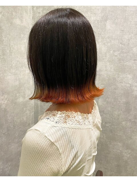 orange × 裾カラー
