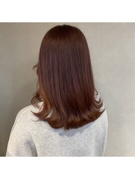 リジー(Litzy) ミディアムカット＋オレンジブラウン　《木寺樹莉》