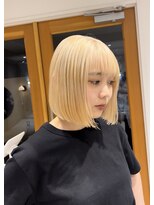 スタン 渋谷(Stam)&nbsp;ブロンドボブ[渋谷駅/ダブルカラー/ボブルフ/小顔/ワンレン]