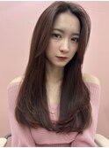 韓国ヘア/縮毛矯正/暖色カラー/ワンホン【レイヤー/梅田】