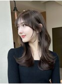 韓国ウェーブヘア前髪カットレイヤーカット髪質改善銀座