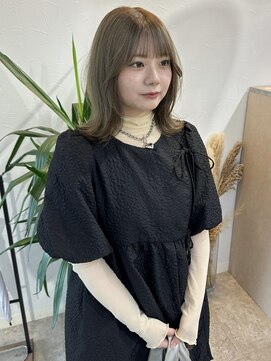 ラニヘアサロン(lani hair salon) オリーブカラー ブリーチ無しカラー イルミナダブルカラー