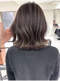 30代40代50代ショートショートボブくびれハイライト白髪ぼかし