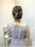 抜け感おくれ毛シニヨンヘアセット*