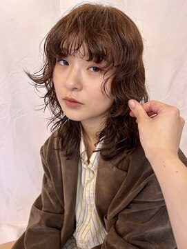 ニーム(nimes) hibico パーマ×オリーブベージュ