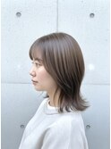◎小顔ミディアムレイヤー×韓国風くびれヘア