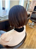 大人可愛い艶感あるまとまりボブ/白髪染め/白髪ぼかしハイライト