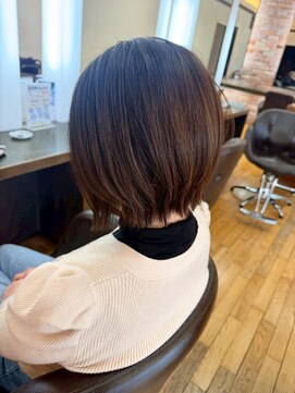 ヴァンカウンシル 一宮店(VAN COUNCIL) 大人可愛い艶感あるまとまりボブ/白髪染め/白髪ぼかしハイライト