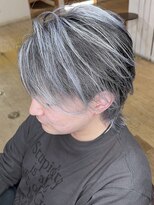 ブレイズヘアー(BLAZEhair) 【筋感抜群のデザイン】ホワイトバレイヤージュ×ブリーチ2回