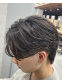 フェザーパーマ/センターパート