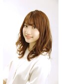 大人かわいいロブパーマ