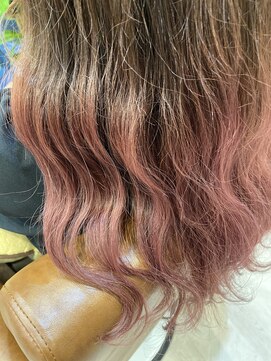 ヘアーサロン キー(Key) グラデワインピンク