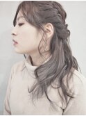 ♪百瀬俊幸♪サイド編み込みハーフアップモテヘアアレンジ