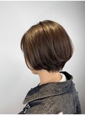 大人かわいい前髪セシルカットココアブラウンフリンジウェーブ