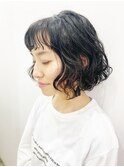 ハードパーマ　ボブ