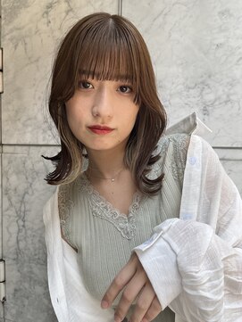 ロンドルーチェ 心斎橋(Lond luce) ダークアッシュ/ミディアムレイヤーカット［髪質改善/縮毛矯正］