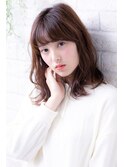 柔らかマロングレージュ×こなれミディ/栗色/ミルクチョコレート