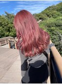 ピンク ショコラアッシュ ヘルシースタイル ふんわりカール