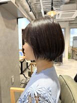 ビス フルール 日暮里店(Vis fleur)&nbsp;斜めバング/シルキーベージュ/ショートボブ