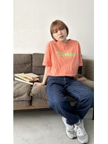 ムード タテマチ(mood tatemachi)&nbsp;ミルクベージュ×耳掛けボブ