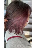 インナーカラー×チェリーピンク