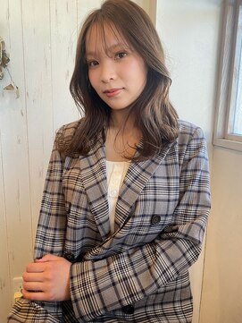 サード(ThairD) 韓国風◎小顔レイヤーロング/ミントアッシ/30代40代50代