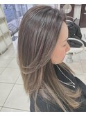 【西新井美容院アミュード】大人の白髪ぼかしハイライト