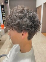 イースト(YEAST)&nbsp;アッシュブラック×メンズパーマ