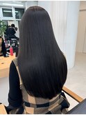 黒髪ロング/艶髪/丸みロング