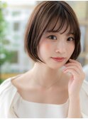 ■インナーカラー艶感オリーブベージュボブ401-3浦和30代40代