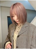 大平/切りっぱなしボブ顔まわりレイヤー暖色前髪20代30代吉祥寺