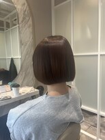 トッカ 高槻店(tocca)&nbsp;レイヤーぱっつんボブ×ベージュカラー