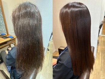 ディアーズ 岡山駅前店(Dears)の写真/髪質改善専門サロンの縮毛矯正だから叶う乾かすだけでまとまる艶髪♪オーダーメイド施術をご提供します◎