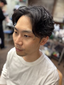 メンズヘア ササキ(sasaki) センターパートツイストスパイラルパーマ