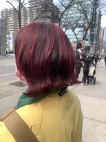 オルクドゥ(Orque deux)&nbsp;暖色カラーボルドーワインレッド春カラーボブ艶髪くびレイヤー